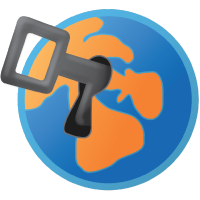 safe exam browser icon - Schlüssel der in einem Schlüsselloch auf einem stylisierten Globus steckt